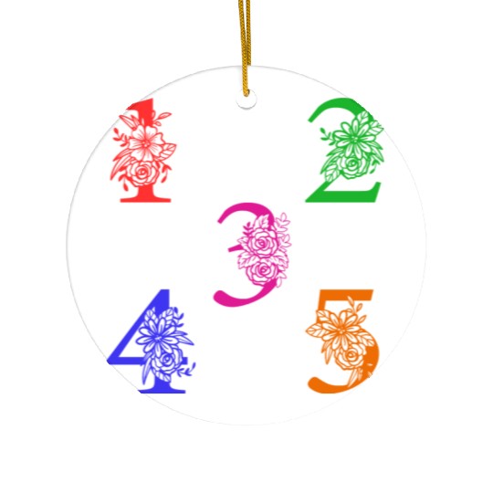 Fun Numbers, Numbers Ceramic Ornaments for kids and adults