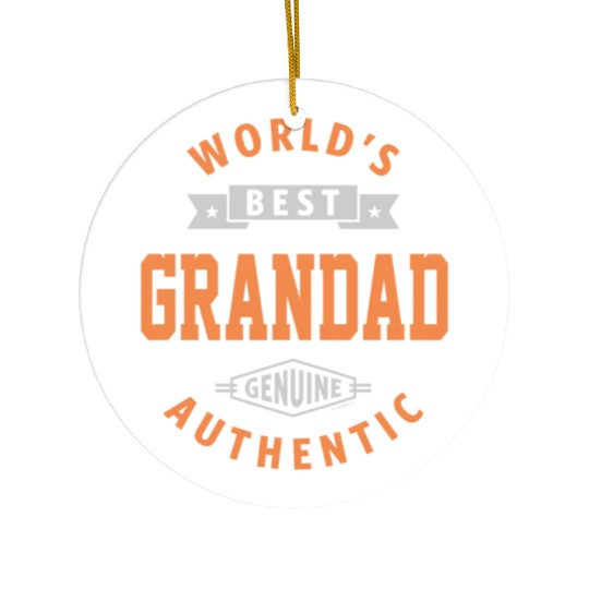 World s Best Grandad Ceramic Ornaments