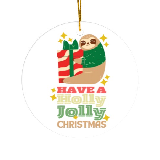 Have A Holly Jolly Christmas Ceramic Ornaments