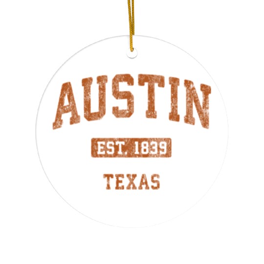 Austin Texas Tx Athletic Sports Ceramic Ornaments