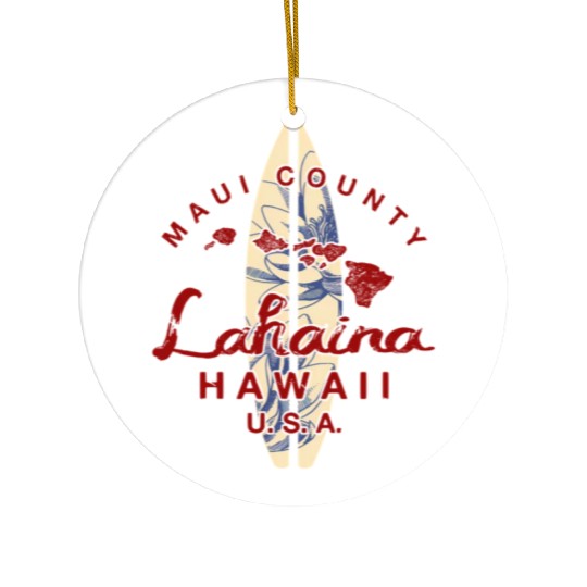 Maui Lahaina Hawaiian Islands Hawaii Ceramic Ornaments