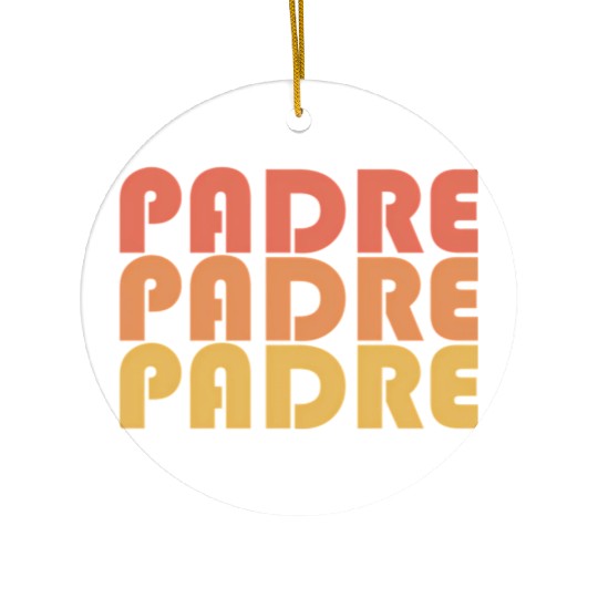 Padre Typography 1970S Ceramic Ornaments