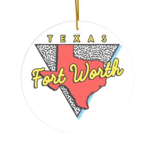Fort Worth Texas Triangle Tx City Ceramic Ornaments
