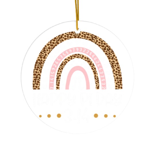 Happy Pi Day Mathematic Math Teacher Leopard Ceramic Ornaments