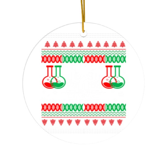 Science Chemistry Joke Geek Nerd Ugly Jumper Ceramic Ornaments