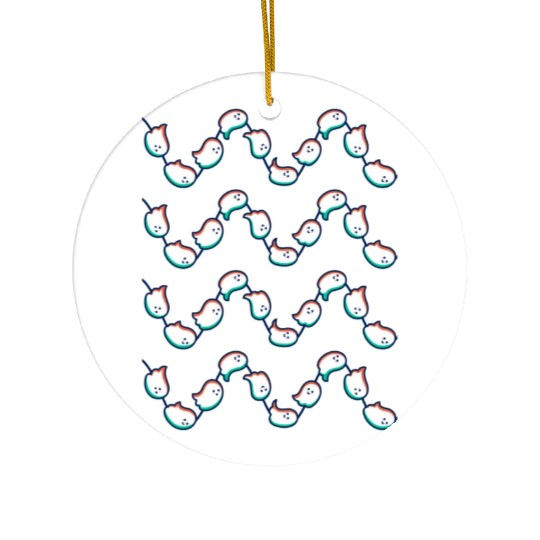 Spectral Waves Physics Pun Ceramic Ornaments