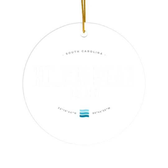 Hilton Head Island South Carolina Beach Waves Ceramic Ornaments