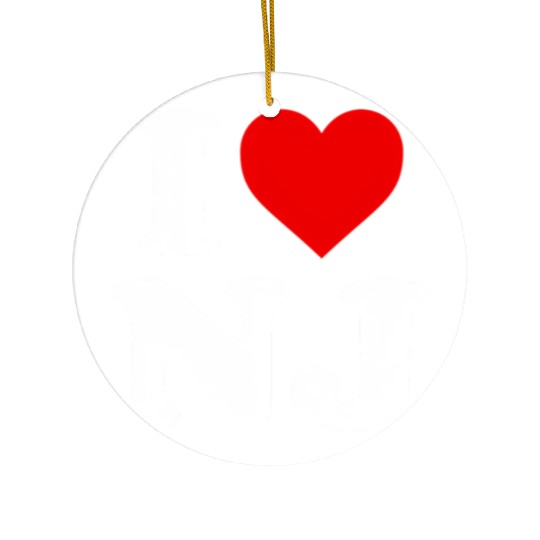 I Love Nj Heart New Jersey Ceramic Ornaments