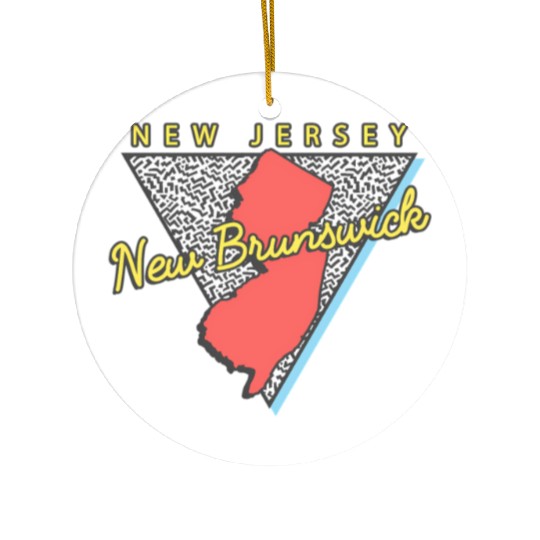 New Brunswick New Jersey Triangle Nj City Ceramic Ornaments