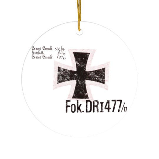 Red Baron'S Fokker Dr 1 Triplane Insignia Ww1 Ceramic Ornaments