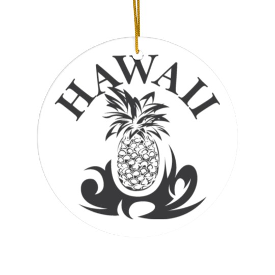 hawaii pineapple flower nature Symbol Logo food Ceramic Ornaments