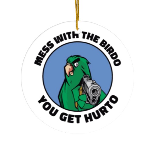 Bird Cartoon Birdwatching Bird Owner Ceramic Ornaments