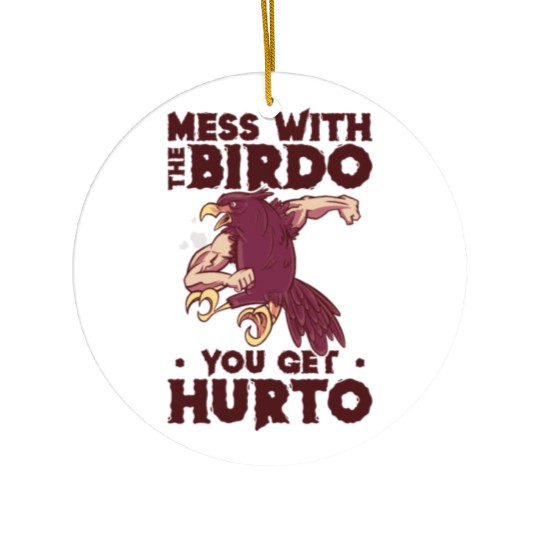 Bird Cartoon Birdwatching Bird Owner Ceramic Ornaments