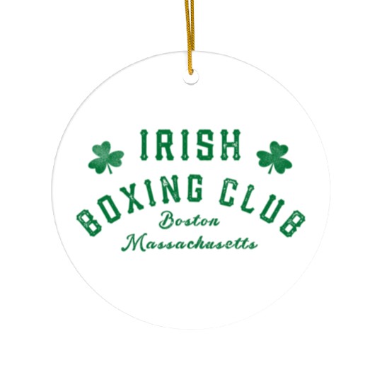 Irish Bong Club Boston Massachusetts Shamrock Ceramic Ornaments