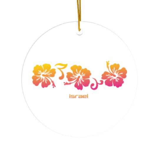 Israel Hibiscus Souvenir Vacation Ceramic Ornaments