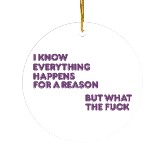 I know everything happens for a reason but wtf Ceramic Ornaments