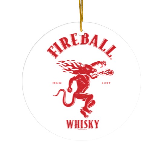 Fireball Whiy Red Hot Burns Like Hell V2 Ceramic Ornaments