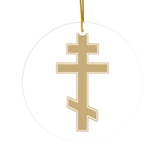 Russian Orthodox Cross Slavo Byzantine Cross Ceramic Ornaments