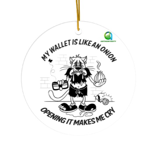 Crying Onion Wallet Humor Ceramic Ornaments