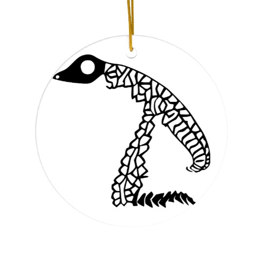 abstract tribal reptile skeleton vector Ceramic Ornaments