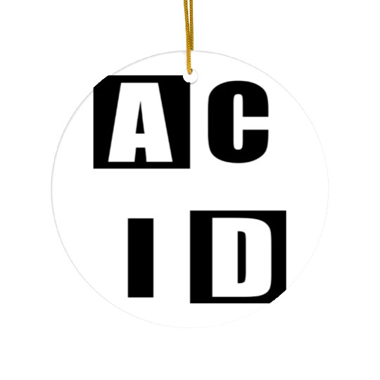 ACID HOUSE music logo Ceramic Ornaments