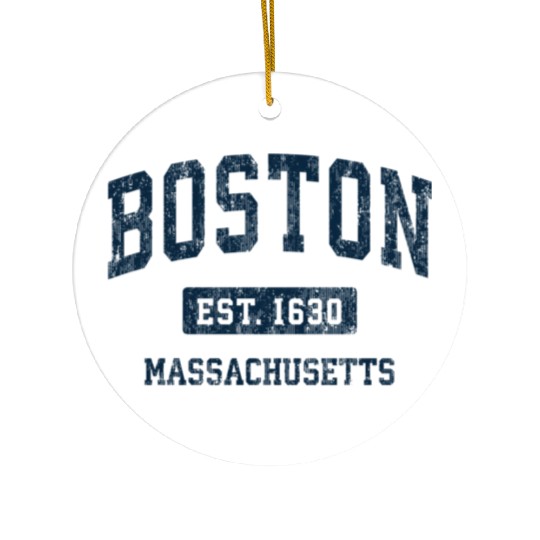 Boston Massachusetts Ma Vintage Athletic Ceramic Ornaments