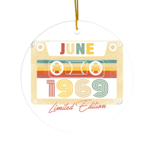 June 1969 Cassette Tape 54Th B-Day 54 Ceramic Ornaments