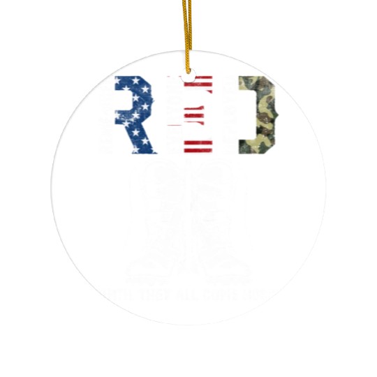 Remember Everyone Deployed Us Flag Camouflage Red Ceramic Ornaments