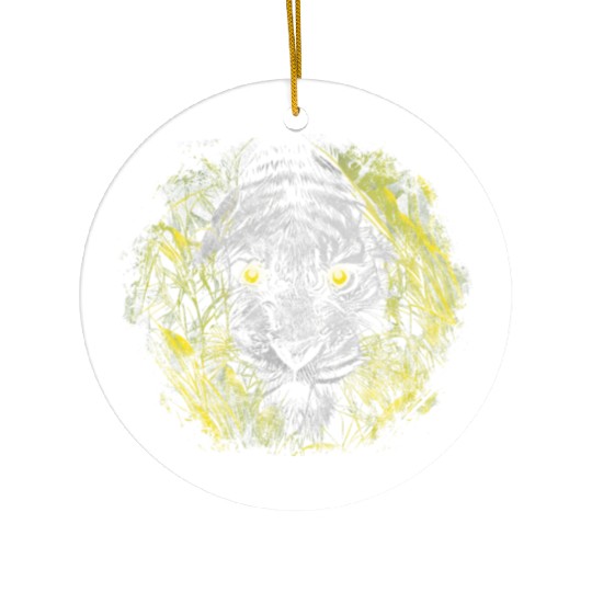 Colorful Tiger Cat Realistic Tiger Ceramic Ornaments