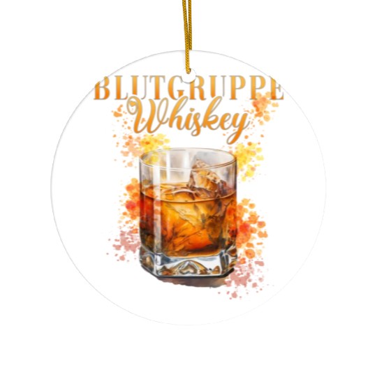 Blutgruppe Whiskey Cocktail for Bartender Ceramic Ornaments