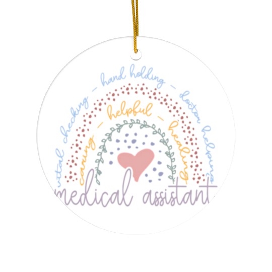 Rainbow Medical Assistant Ceramic Ornaments