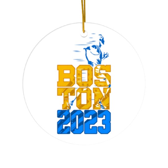 2 Sided Boston 2023 Marathon Training Qualified Ceramic Ornaments