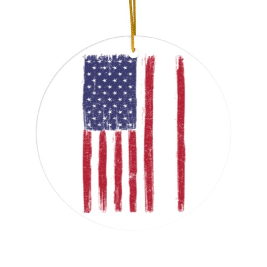 Best Dad Ever, Grudge USA Flag, Funny Dad Ceramic Ornaments