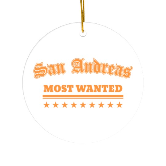 Gta San Andreas Most Wanted Retro Ceramic Ornaments