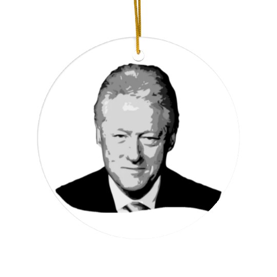 Bill Clinton Grayscale Pop Art Ceramic Ornaments