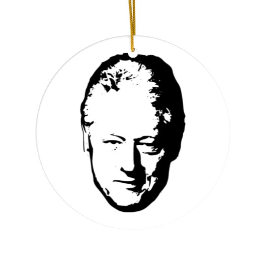 Bill Clinton Black On White Pop Art Ceramic Ornaments