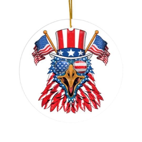 America Eagle USA Patriots American Pride Ceramic Ornaments
