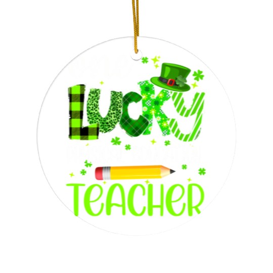 One Lucky Physical Education Teacher Pencil St Ceramic Ornaments