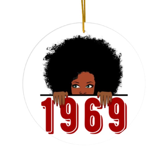 Black Queen Born In 1969 50Th Awesome Ceramic Ornaments