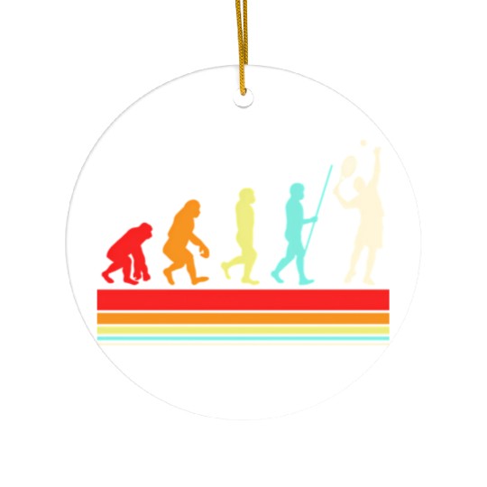 Tennis Player Evolution Colors S Ceramic Ornaments