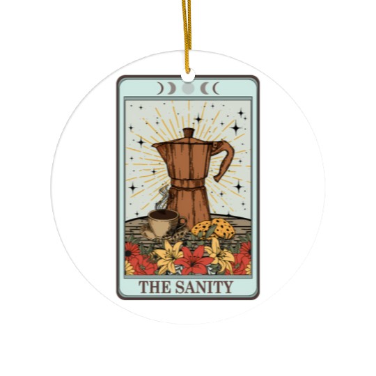 Coffee Tarot Card The Sanity Ceramic Ornaments