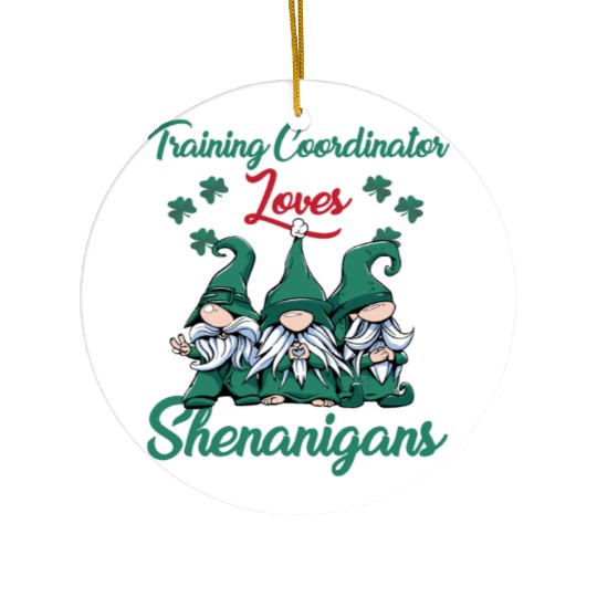 Training Coordinator St. Patrick's Day Ceramic Ornaments