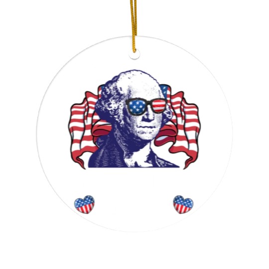 Too cool for British rule George Washington Ceramic Ornaments