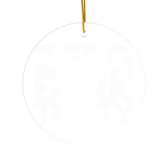 Zero Bark Thirty Belgian Malinois Military Dog Ceramic Ornaments