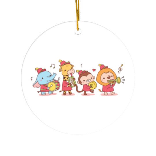 Cute Animals Elephant Giraffe Monkey And Lion Ceramic Ornaments