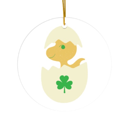 St Patrick Irish Dino Ceramic Ornaments