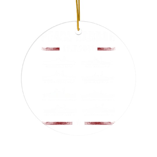 Pearl Harbor Battleship Memorial Day December 7Th Ceramic Ornaments