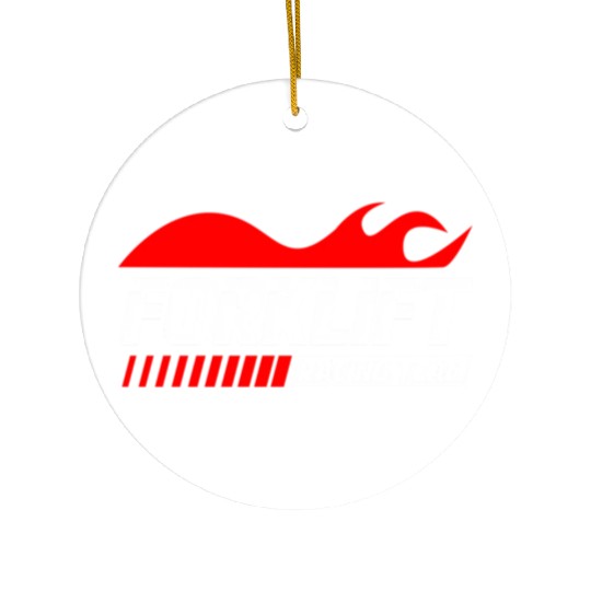 Forklift Racing Team Ceramic Ornaments