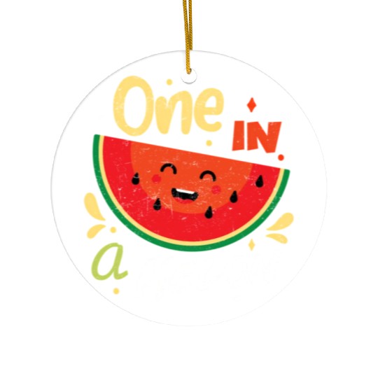 One In A Melon Watermelon Fruitarian Summer Fruit Ceramic Ornaments