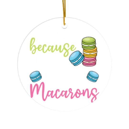 Funny Macaron Workout Ice Cream Sandwich Macaron Ceramic Ornaments